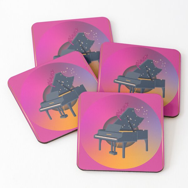 Item preview, The Piano On Fuchsia Gold & Purple Disk designed and sold by BrightrDayMusicArt.
