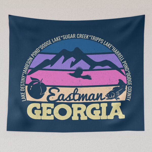 Item preview, Eastman Georgia Sunset Retro Vintage Local Pride Logo designed and sold by CRHPOD20.