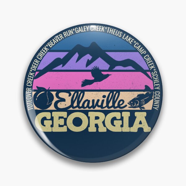 Item preview, Ellaville Georgia Sunset Retro Vintage Local Pride Logo designed and sold by CRHPOD20.