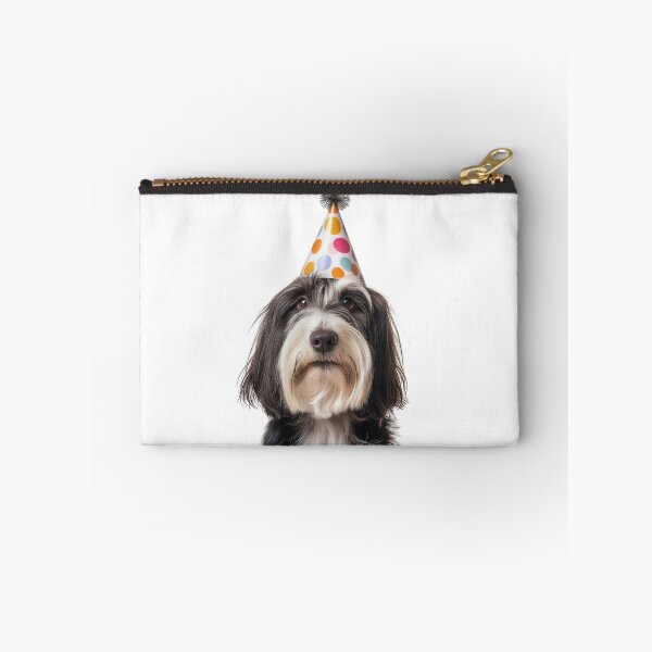 Item preview, Cute Bearded Collie dog with Party Hat Birthday Celebration designed and sold by LazyOwlStore.