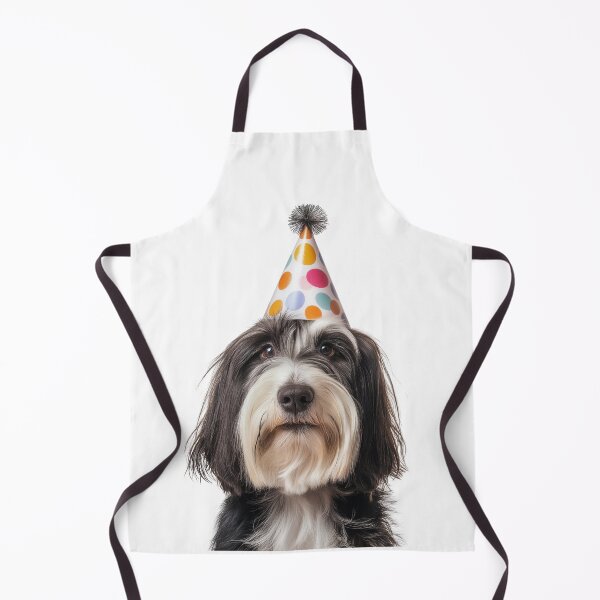 Item preview, Cute Bearded Collie dog with Party Hat Birthday Celebration designed and sold by LazyOwlStore.