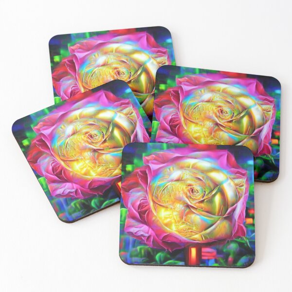 Item preview, Psychedelic Rainbow Rose Bloom Digital Art designed and sold by CASturgill.