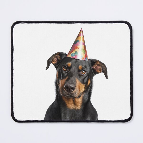 Item preview, Cute Beauceron dog with Party Hat Birthday Celebration designed and sold by LazyOwlStore.