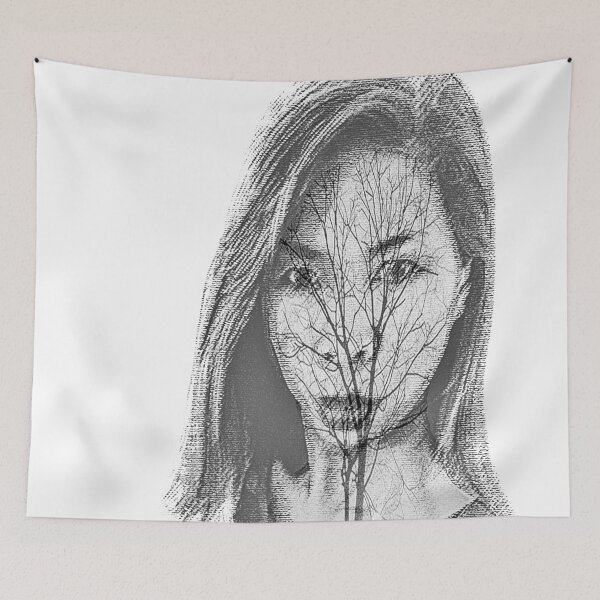 Item preview, Thai Girls Vision of a Tree Sunset as a Sketch, Drawing designed and sold by Huskyyy Designs.