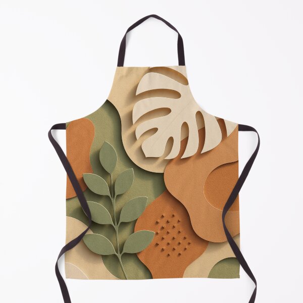Item preview, Boho Botanical Layers 3D Paper Cut Eucalyptus & Tropical Leaf Art in Earthy Warm Hues designed and sold by AbstractTrace.