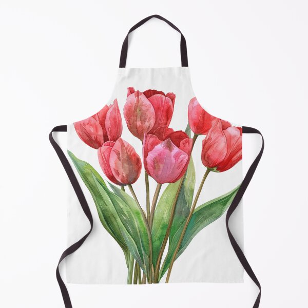 Item preview, Red tulips watercolor style  designed and sold by Sunakokookkook.
