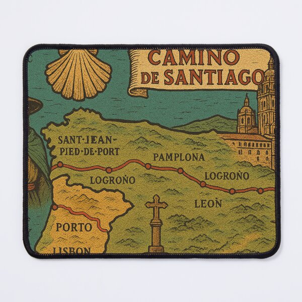 Item preview, vintage hiking map Way of St. James designed and sold by Mauswohn.