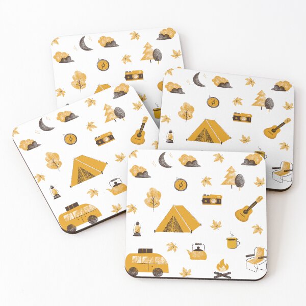 Item preview, Autumn camping clipart set with hand-drawn elements. designed and sold by mug&more station.