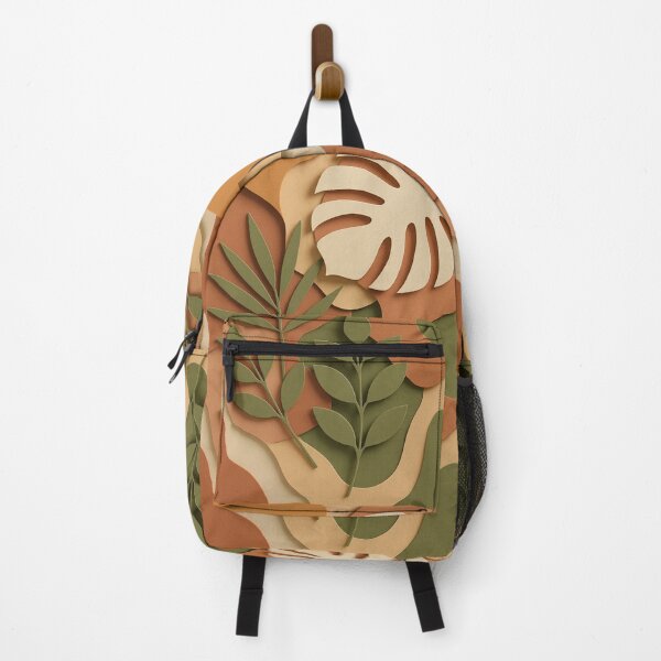 Item preview, 3D Boho Botanical Layers 3D Paper Cut Eucalyptus & Tropical Leaf Art in Earthy Warm Hues designed and sold by AbstractTrace.