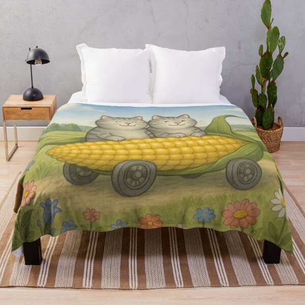 Item preview, Two cats and the moving corncob designed and sold by Mauswohn.