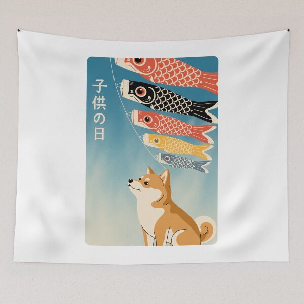 Item preview, Dog with Koi Flags designed and sold by SignumShop.