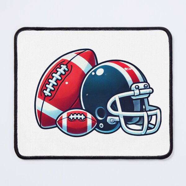 Item preview, Football Ball and Helmet Cartoon Image designed and sold by OneLook.