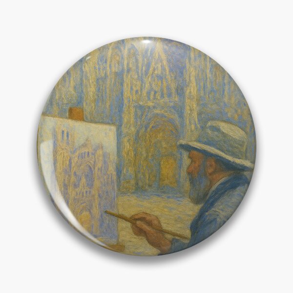 Item preview, Monet Painting Rouen Cathedral on Site designed and sold by giant_ani.