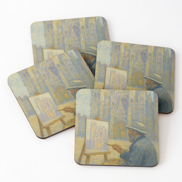 Item preview, Monet Painting Rouen Cathedral on Site designed and sold by giant_ani.