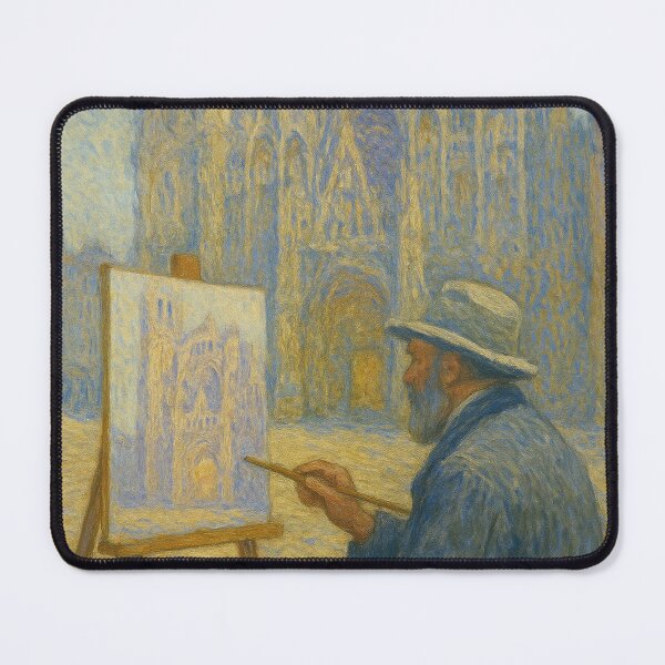Item preview, Monet Painting Rouen Cathedral on Site designed and sold by giant_ani.
