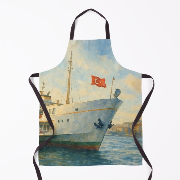 Item preview, Istanbul Ferry in Watercolor with Galata Tower designed and sold by Pacika.