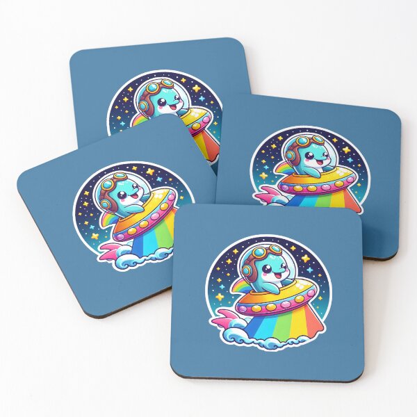 Item preview, UFO Rainbow Dolphin designed and sold by ArtistEmbrace.