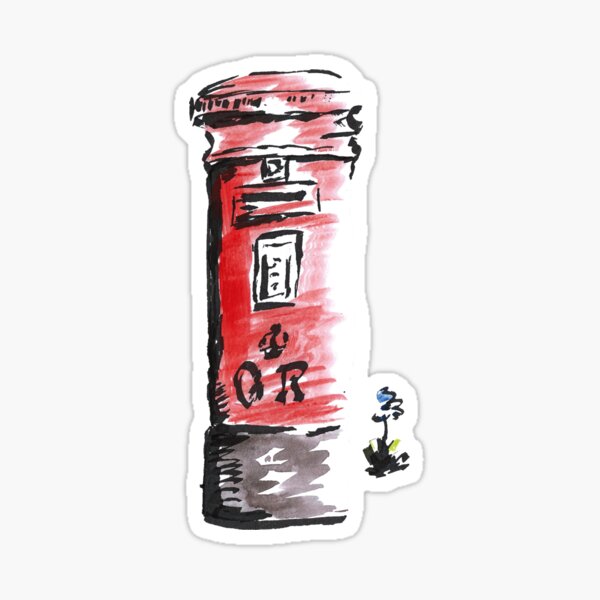 Item preview, Cartoon of English post box designed and sold by iancoppack.