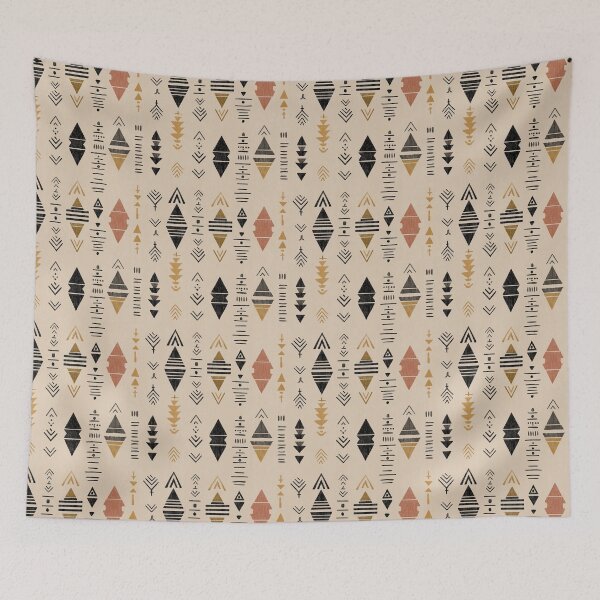 Item preview, Tribal Arrow Symbols in Terracotta and Gold designed and sold by Moisky Patterns.