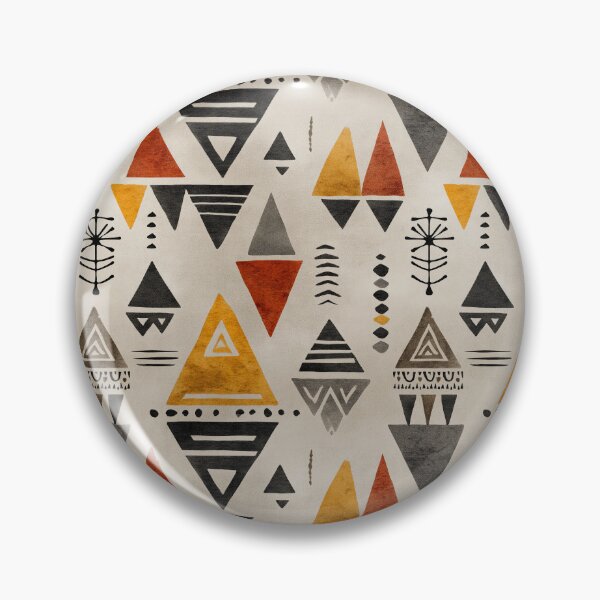 Item preview, Ancestral Triangle Motifs in Earthy Tones designed and sold by Moisky Patterns.