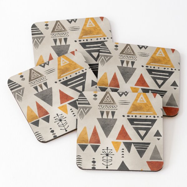 Item preview, Ancestral Triangle Motifs in Earthy Tones designed and sold by Moisky Patterns.