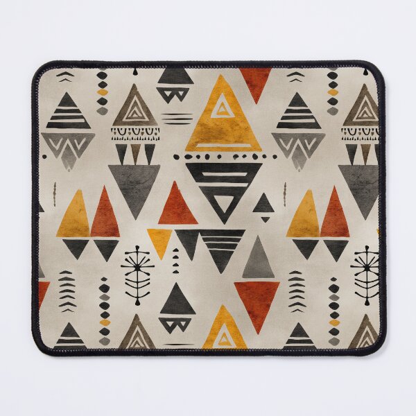 Item preview, Ancestral Triangle Motifs in Earthy Tones designed and sold by Moisky Patterns.