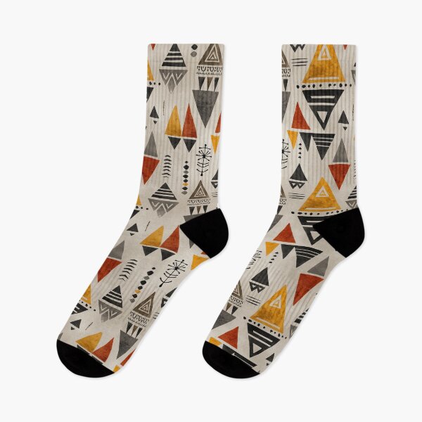 Item preview, Ancestral Triangle Motifs in Earthy Tones designed and sold by Moisky Patterns.