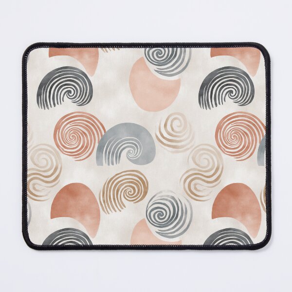 Item preview, Soft Spiral Shells in Terracotta and Smoke designed and sold by Moisky Patterns.