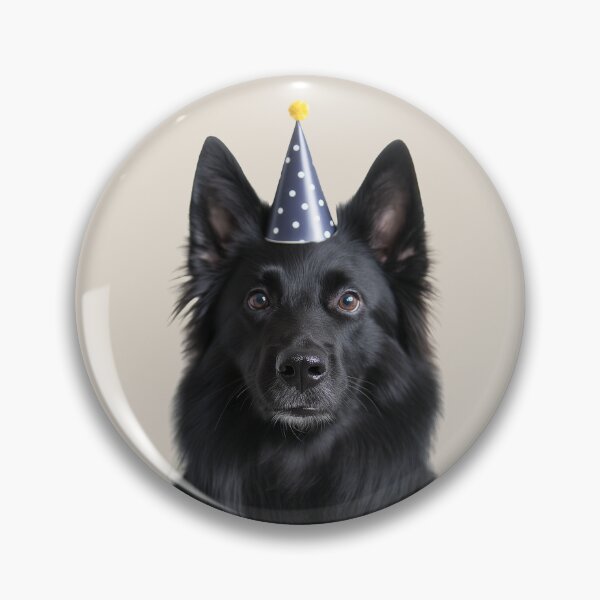 Item preview, Cute Belgian Sheepdog with Party Hat Birthday Celebration designed and sold by LazyOwlStore.