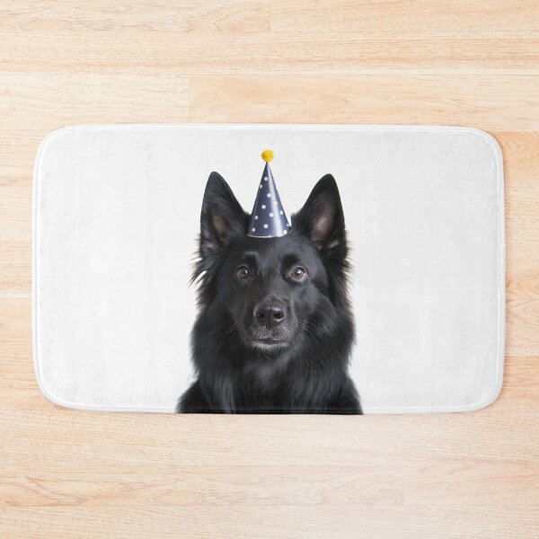 Item preview, Cute Belgian Sheepdog with Party Hat Birthday Celebration designed and sold by LazyOwlStore.
