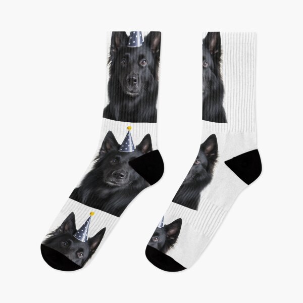 Item preview, Cute Belgian Sheepdog with Party Hat Birthday Celebration designed and sold by LazyOwlStore.