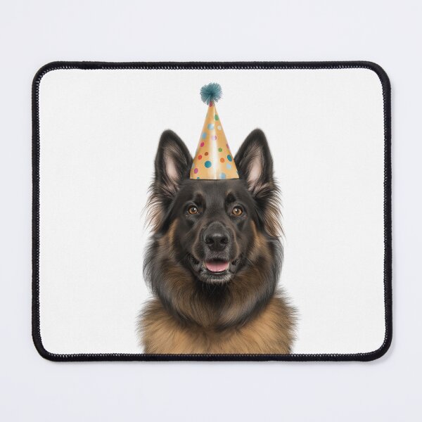 Item preview, Cute Belgian Tervuren dog with Party Hat Birthday Celebration designed and sold by LazyOwlStore.