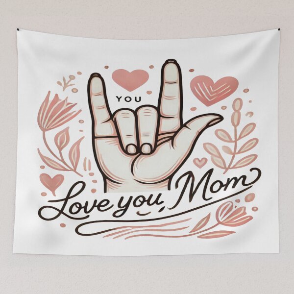 Item preview, Love You, Mom – ASL Hand Sign Mother's Day Gift designed and sold by Rajasekar.