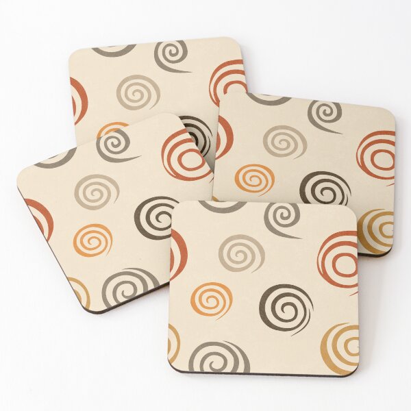 Item preview, Tribal Spiral Whorls in Clay and Charcoal designed and sold by Moisky Patterns.