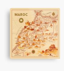 Map Of Morocco 1950 Metal Print