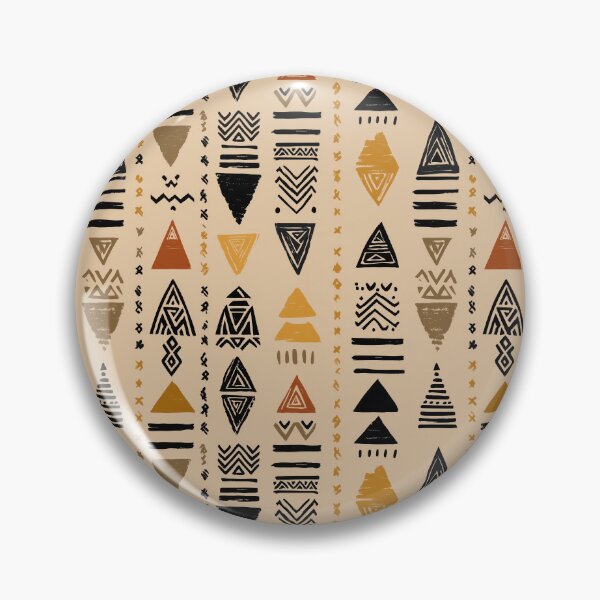 Item preview, Tribal Spiral Whorls in Clay and Charcoal designed and sold by Moisky Patterns.
