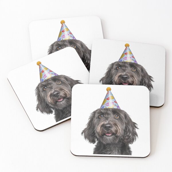 Item preview, Cute Bergamasco Sheepdog with Party Hat Birthday Celebration designed and sold by LazyOwlStore.
