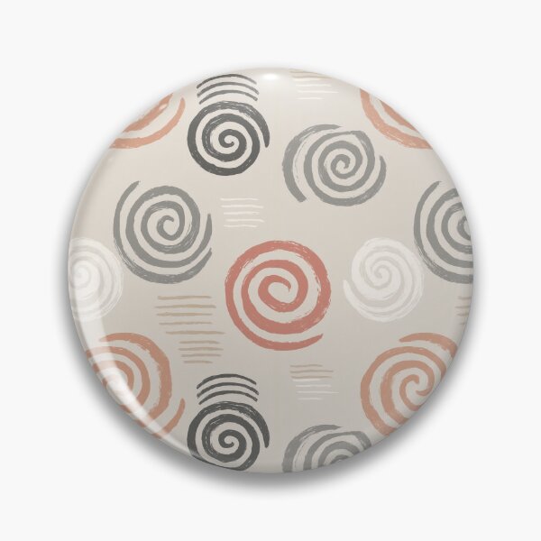 Item preview, Hand-Painted Spirals in Clay and Charcoal designed and sold by Moisky Patterns.