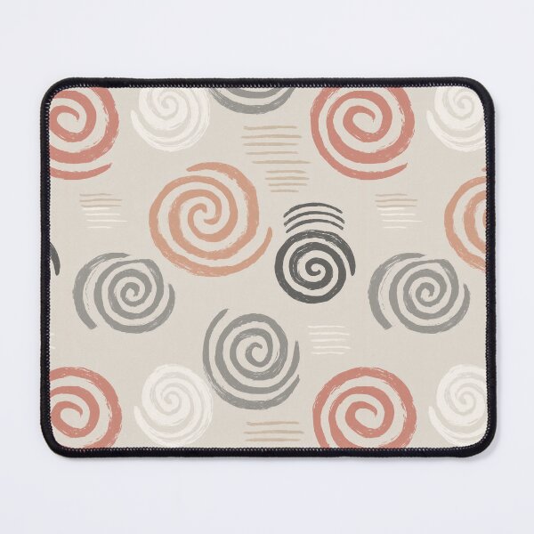 Item preview, Hand-Painted Spirals in Clay and Charcoal designed and sold by Moisky Patterns.