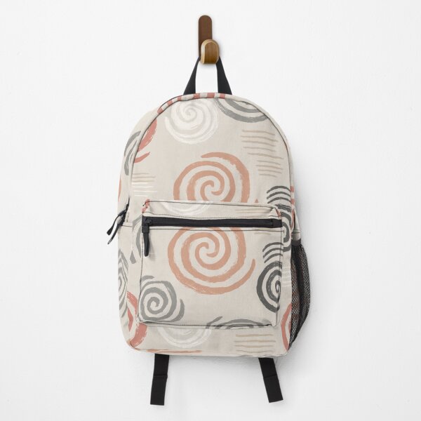 Item preview, Hand-Painted Spirals in Clay and Charcoal designed and sold by Moisky Patterns.