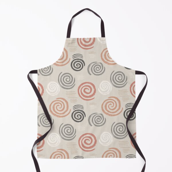Item preview, Hand-Painted Spirals in Clay and Charcoal designed and sold by Moisky Patterns.
