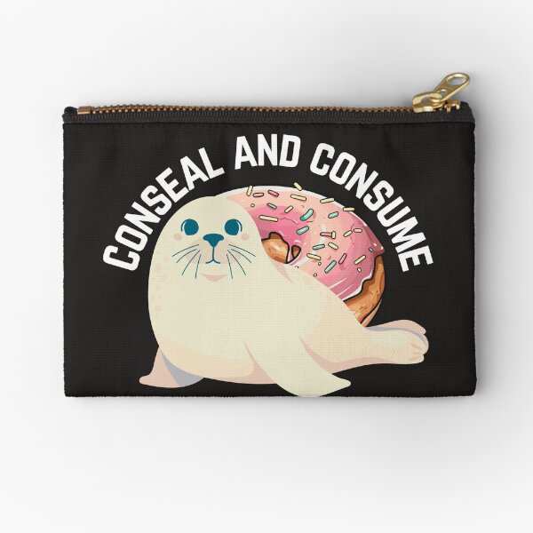 Item preview, Conceal and consume the doughnut or donut cute seal retro designed and sold by ClickATee Store .