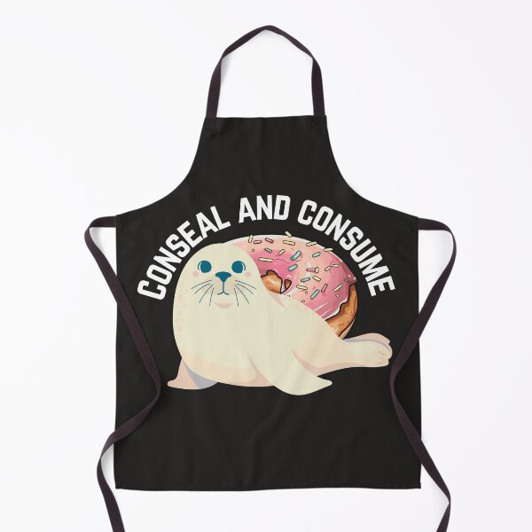 Item preview, Conceal and consume the doughnut or donut cute seal retro designed and sold by ClickATee Store .