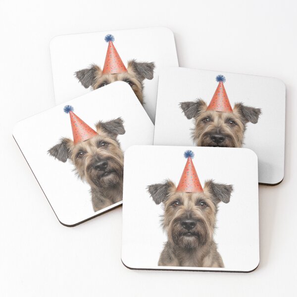 Item preview, Cute Berger Picard dog with Party Hat Birthday Celebration designed and sold by LazyOwlStore.