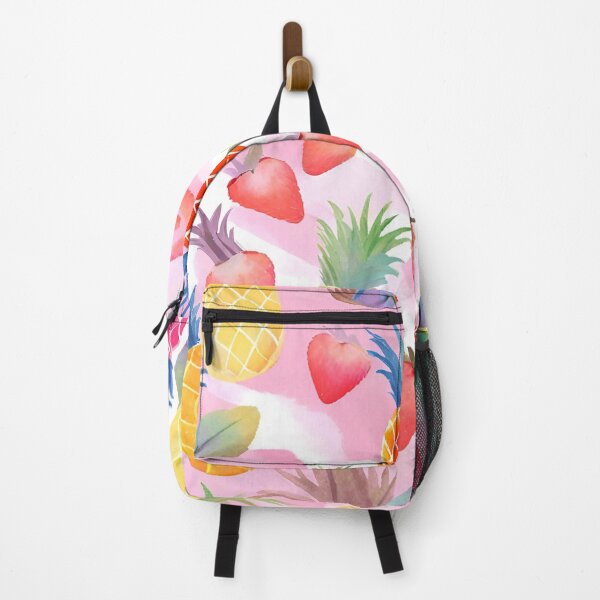 Item preview, Watercolor Strawberries Coquette Summer Pineapple Fruit Pattern designed and sold by SunfullyYours.