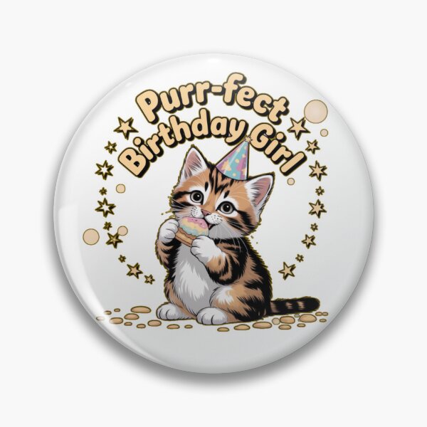 Item preview, Purrfect Birthday Girl  Cute Cat Lover Party Design for Kitty Fans designed and sold by Nzgiftsandmore.