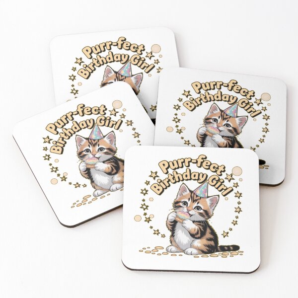Item preview, Purrfect Birthday Girl  Cute Cat Lover Party Design for Kitty Fans designed and sold by Nzgiftsandmore.