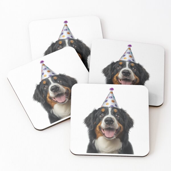 Artikelvorschau, Niedlicher Berner Sennenhund mit Partyhut Geburtstagsfeier entworfen und verkauft von LazyOwlStore.