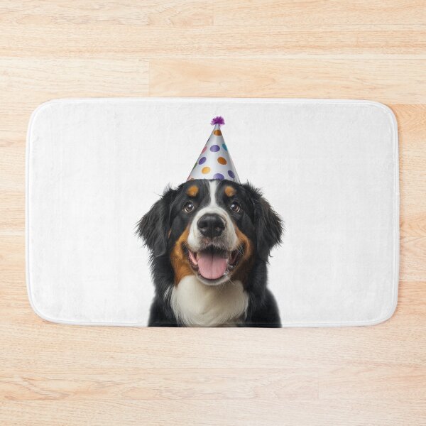 Artikelvorschau, Niedlicher Berner Sennenhund mit Partyhut Geburtstagsfeier entworfen und verkauft von LazyOwlStore.