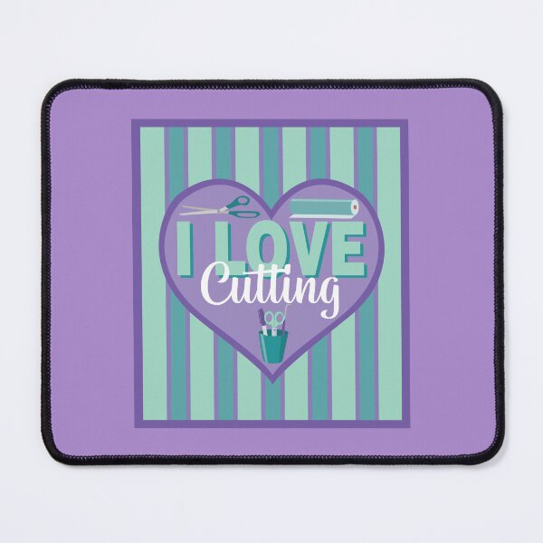 Item preview, Fabric Panels I Love Cutting - LAVENDER AND MINT designed and sold by StellarFX.